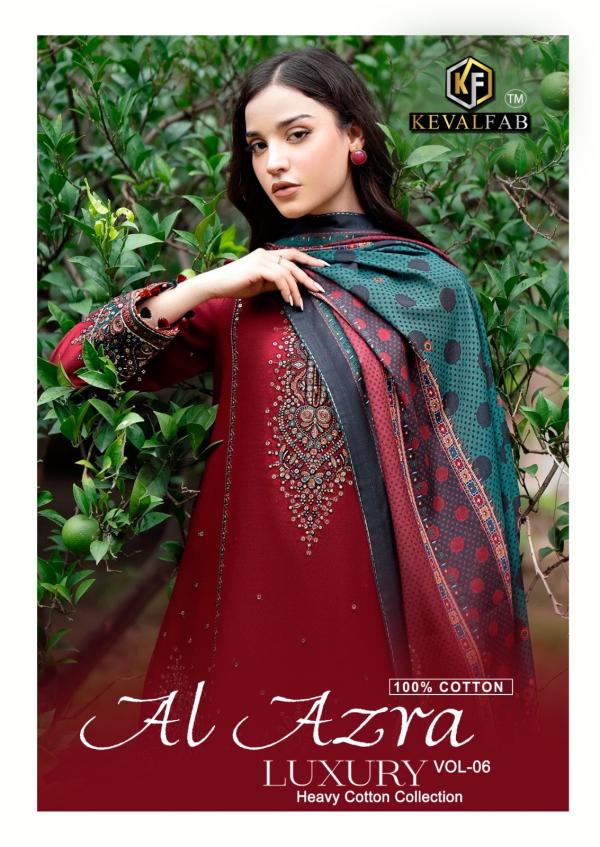 Keval Fab Al-Azra Vol-6 – Luxury Lawn Karachi Dress Material